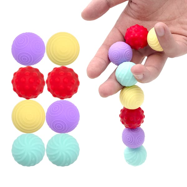 Stor sensorisk silikonmagnetboll för barn, mjuk texturerad fidget-leksak för dekompression och stresslindring