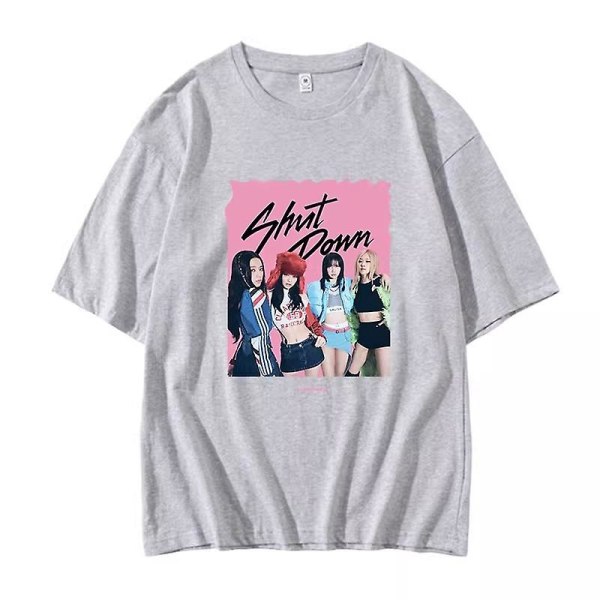 Blackpink Concert Bornpink Park Choi Young Lisa Samma print Kortärmad T-shirt Topp