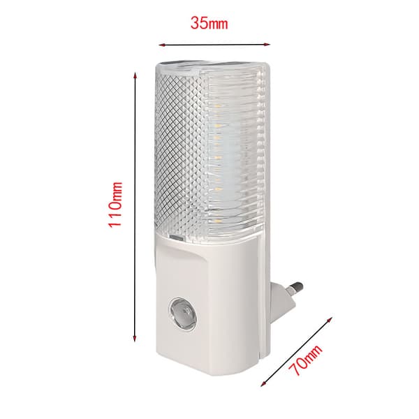 5 stk, plug-in nattlys med skumring-til-daggry-sensor, varmhvitt lys plug-in LED nattlampe