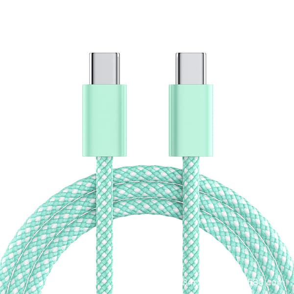 2-pak 2M 60W USB C til USB C hurtigopladningskabel, Type-C opladerkabel kompatibelt med iPhone 15, iPhone 16, Samsung, Huawei C