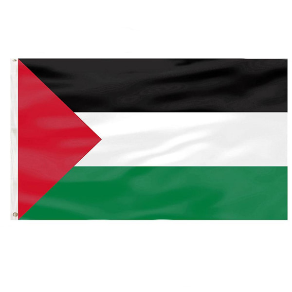 Palæstina Flag Stort 90*150 cm 100% Polyester Med Øjninger - Fri Gaza