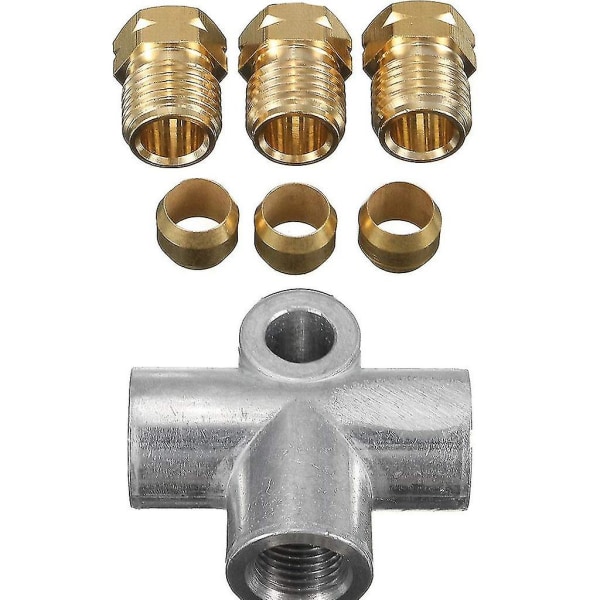 Hydraulisk bremse-T-kopling 3-veis for T-stykke T-bremserør med 3 hannmuttere -xx