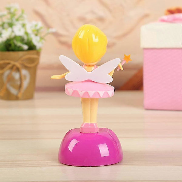 Söta Flickfigurer Solcellsdrivna Djurbobble Dekoration För Hem Bil Dekor