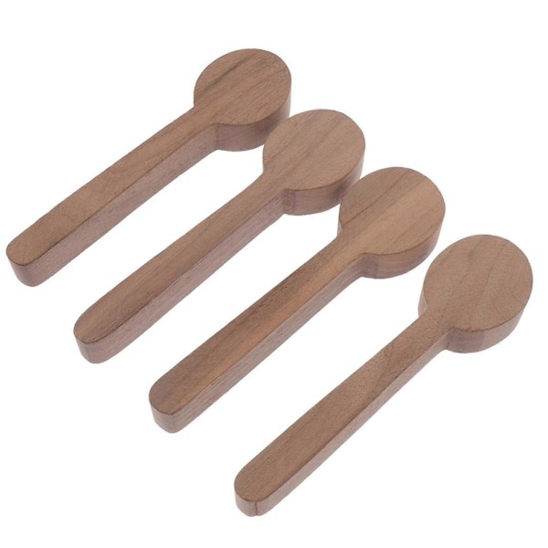 4 st Obehandlade Träskedar Handgjorda Skedar Träsnideri Skedar DIY Material