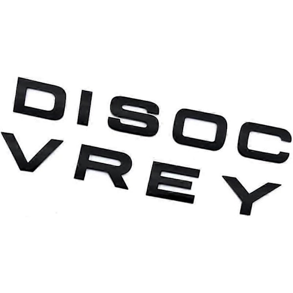 Bogstaver Gloss Sort foran og bagpå til Discovery