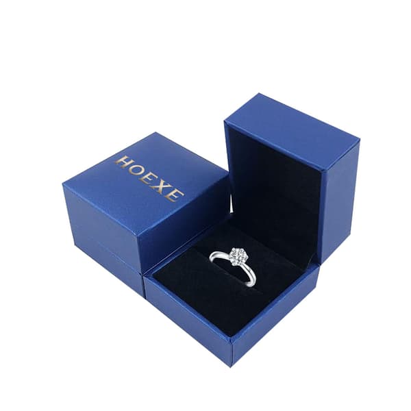 Justerbar diamantring, glitrende solitær forlovelsesring