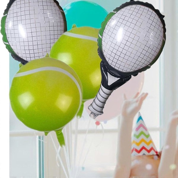 Tennis Racket Folieballonger, Tennistilbehør, Tennis Tema Ballonger, Racketer Folieballonger