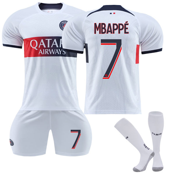 23-24 Paris Saint-Germain Bortedrakt for barn nr. 7 Mbappé