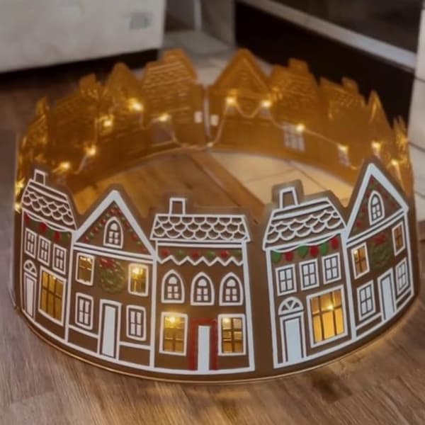 Pepparkaksgran krage dekoration, 26 tum