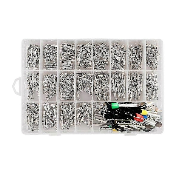 340 kpl 1/1.5/1.8/2.2/2.8/3.5 mm liitäntänastat johtosarjan nastat uros naaras autojen sähköliittimet sarja auton johdot