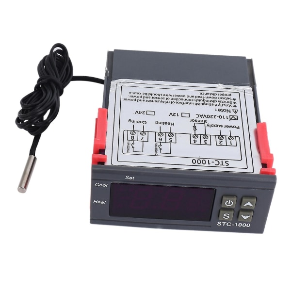 Digital temperaturregulator termostat 5x 220v Stc-1000 med Ntc