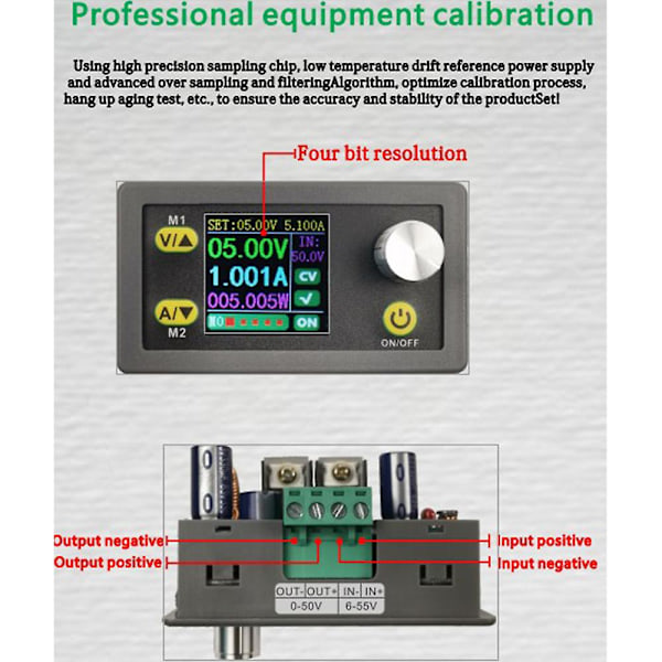 Digital styring DC DC Buck Converter CC CV 50V 5A Power Modul Justerbar Reguleret Laboratorium Strømforsyning WZ5005E