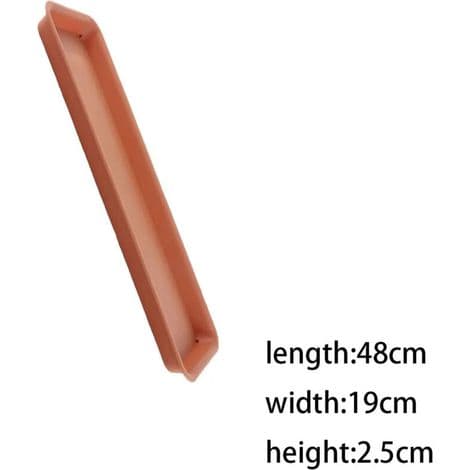 Set med rektangulära växtfat: Ideal Red