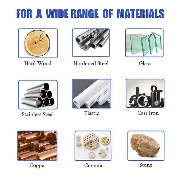 Tungsten Carbide Burr dobbeltskåret værktøjssliber, 1/4 tomme, til træskæring, metalbearbejdning, slibning