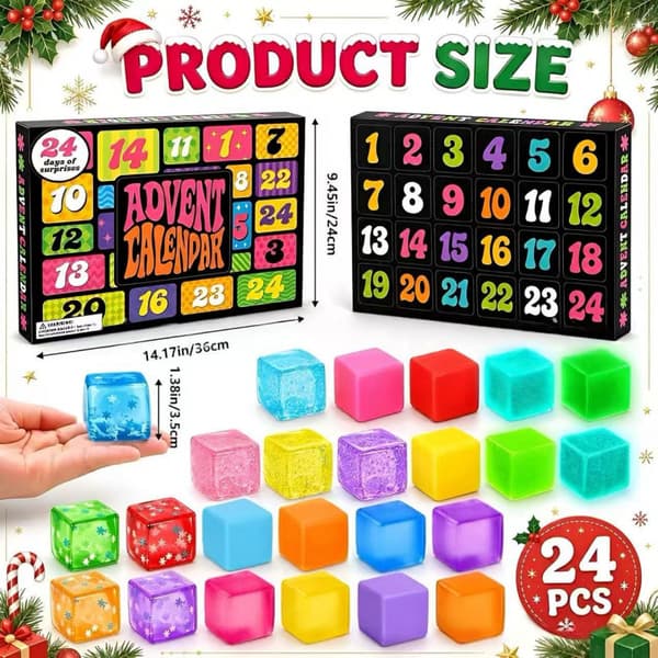 Julekalender, 24 dager nedtelling isbitform Fidget Squishy Leker