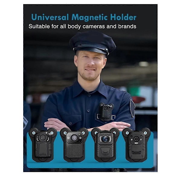 Magnetiskt fäste för kroppskamera, Universellt magnetiskt fäste, Universella bärbara kroppskameror för rättsväsende