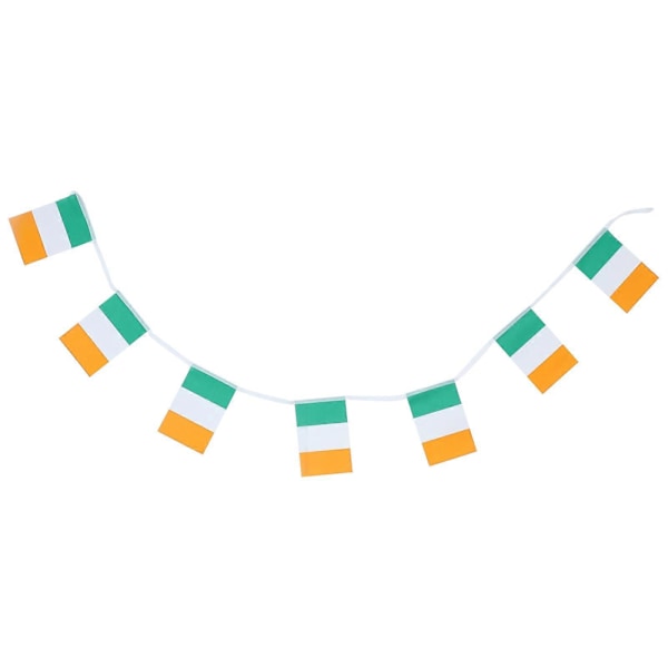 Irlandsk Flag Guirlande Vimpel Banner Irske Flag Bunting Banner Sankt Patricks Dag Dekoration