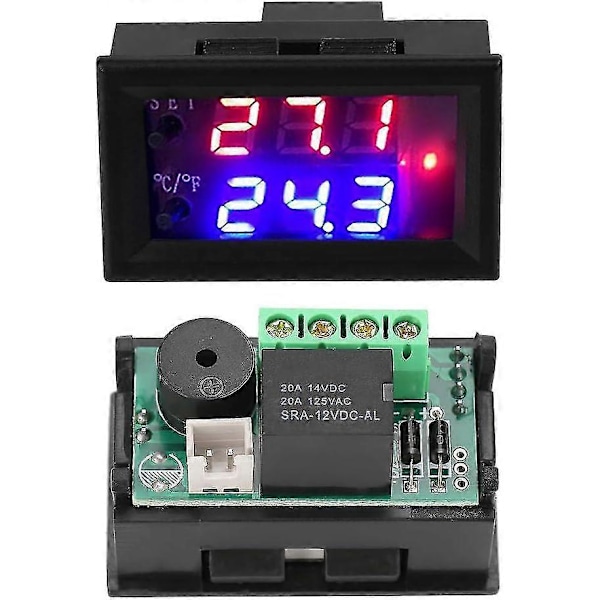 DC 12V Digital Termostat All Purpose Digital Temperaturregulator med Sensor, Temperaturmåleområde: - 50  ~ 110