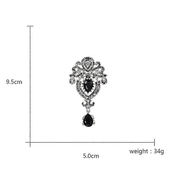 Silver/Guldpläterad Kristall Rhinestone Brosch Nål Set för DIY Bröllopsbukett Kit