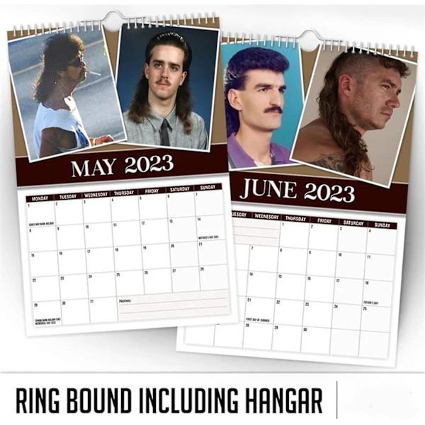Zceplem De Bästa Mullets i Mon, Väggkalender 2024, Cool Hårstyl Mules Månadskalender 2024
