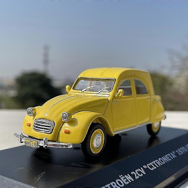 1:43 Skala Citroen 2cv Klassisk Bilmodell Legering Diecast Leksaksbil Lämplig för Vuxna Barn Fans Gåvor Samling Souvenirer Display
