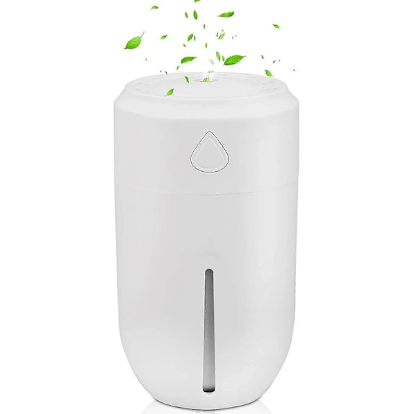 Auton kostutin, Mini kannettava kostutin, Henkilökohtainen USB-auton työpöydän kostutin, Hiljainen ilmankostutin autoon, vauvanhuoneeseen, toimistoon, matkalle, valkoinen