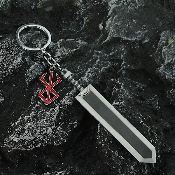 Berserk Anime Nøkkelring Guts Sværd Smykkesett Nøkkelring Nøkkelringer Nøkkelringer for Menn Kvinner Tilbehør Nøkkelring Henger