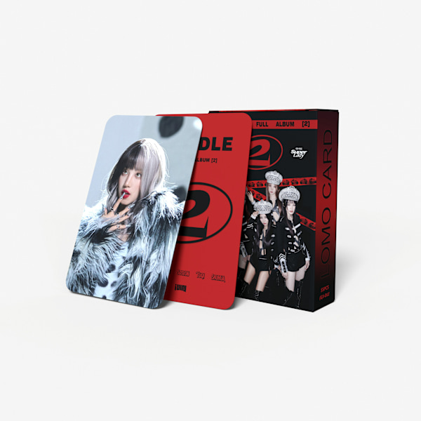 55GIDLE Nytt Album lomo2nd Album Super Lady Song Yuqi Support Hälsningskort Kollektion