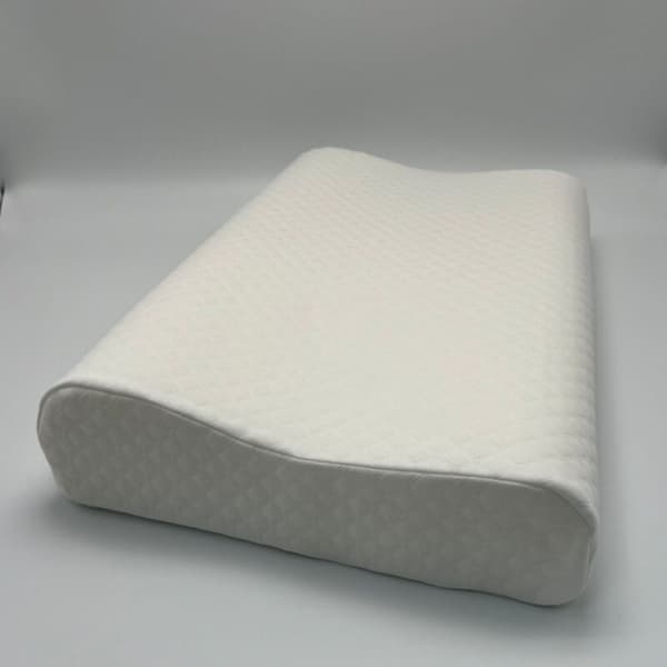 Ergonomisk Ortopedisk Kudde – Klassisk Rektangulär Form med Memory Foam – Vit – Lindrar Nacksmärta – för Rygg- och Sidsovande