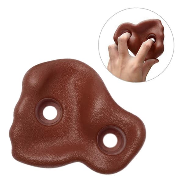 10 st klättergrepp PE Ergonomisk bekväm handkänsla Klätterväggsgrepp för inomhus utomhus kaffefärg
