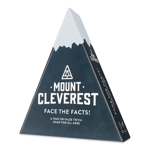 MOUNT CLEVEREST - Edition Sandt eller Falsk Trivia Spil Sjovt Familiekortspil til Voksne & Børn Fester