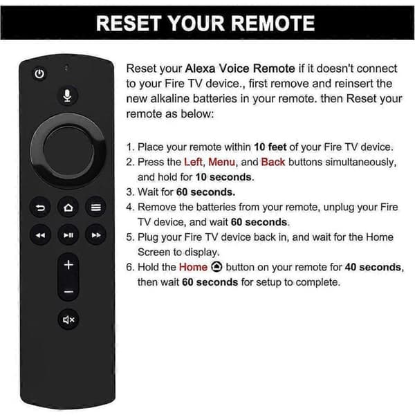 Erstatningsfjernkontroll for Amazon Fire TV Stick L5B83H Voice Prime