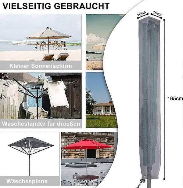 Roterende klesstativdeksel, 165 cm høykvalitets vanntett stoff (grønn)