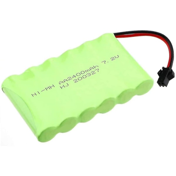 Uppladdningsbart batteri 7,2v 2400mah Ni-mh Aa med Sm-2p 2-stiftskontakt och USB laddarkabel för Rc-lastbilsfordon