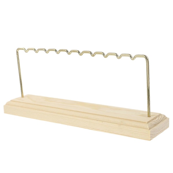 Minimalistisk Smyckesörhängehållare i Järn med Träbas för Smyckesförvaring