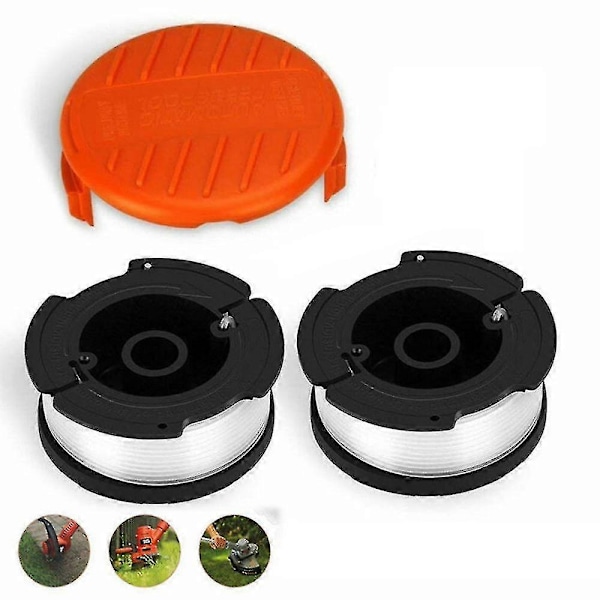 Orange Strimmer Dekselhette + Spole og Line for Black & Decker GLC3630L GLC3630L20 Hagegressklipperdeler