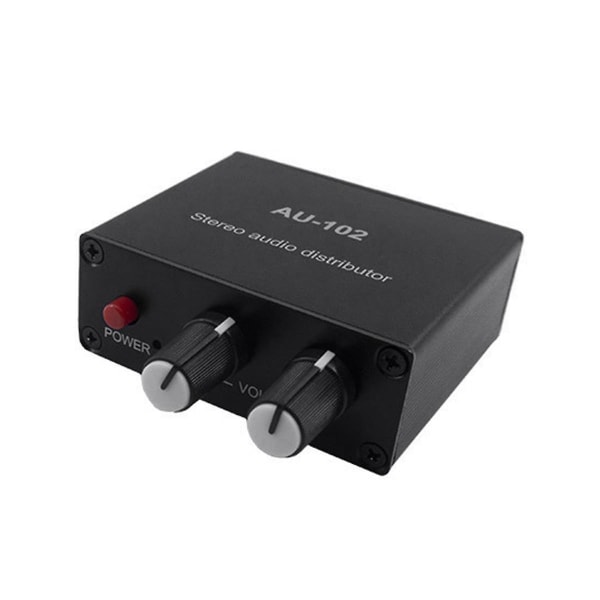Lydfordeler Stereo Audio Mixer 1 Indgang 2 Udgang Multi-kanal Rca Splitter Til effektforstærker Aktiv lyd