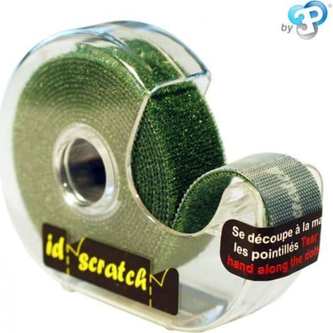 Selvklebende borrelåsbånd - 2m x 2cm rull - Mørkegrønn