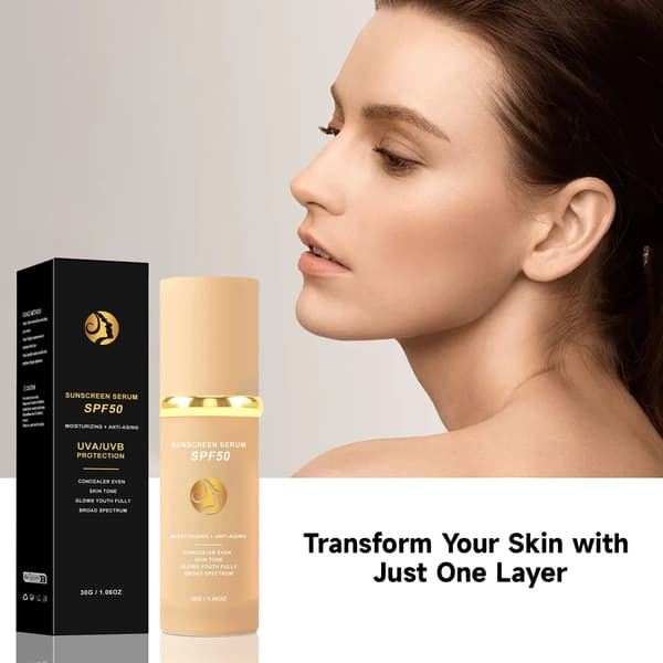 SPF50 4-i-1 Concealer Foundation, Återfuktande Långvarig Makeup
