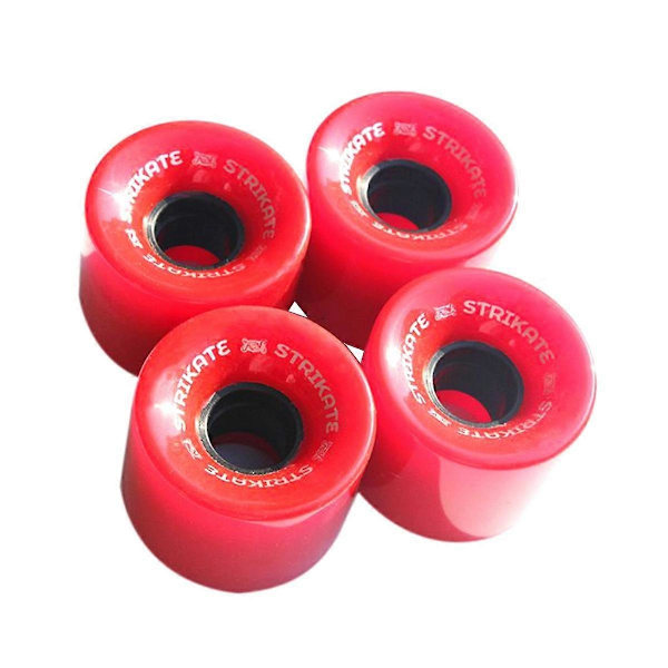 4 stk. 60X45mm Cruiser Skateboard Hjul PU Hjul Longboard Cruiser Hjul, Rød