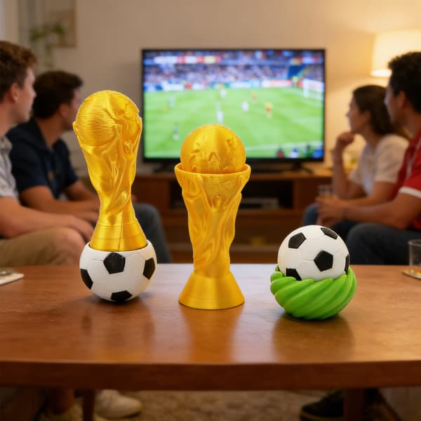 VM-replikatrofé, samleobjekt med fotballbase for fans