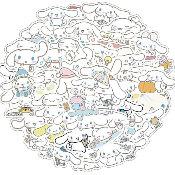 Cinnamoroll Klistremerker Søte Tegneserieklistremerker For Hydro Flask, Bærbar PC Vannflasker Skateboard For Barn Og Tenåringer