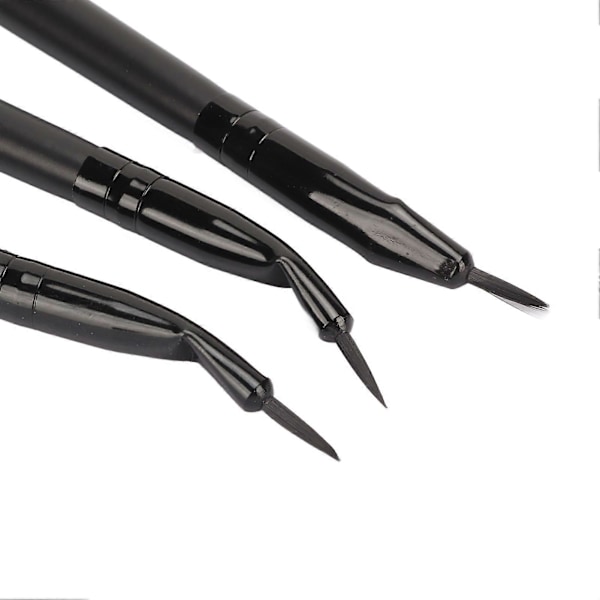 3 stk. Eye Define Bent Eyeliner Pensel Professionel Makeup Ultra Fin Vinklet Gel Eyeliner Pensler Kosmetik Værktøj