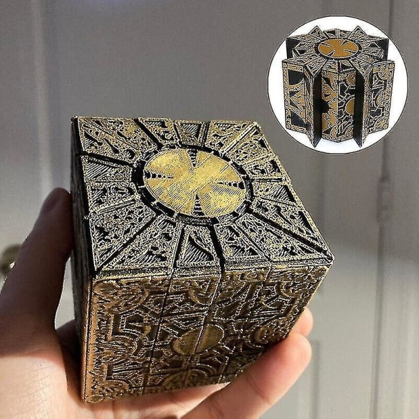 Hellraiser Cube Puzzle Box Lament Configuration Funksjonell Pinhead Prop Leketøy Gave