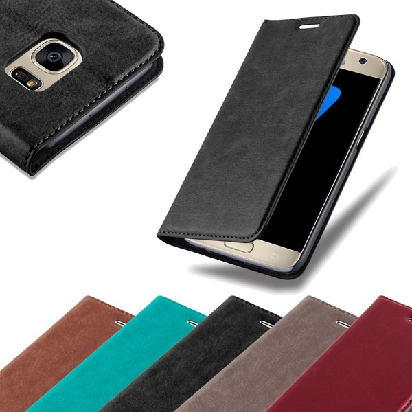 Samsung Galaxy S7 Cover Case Case -jalustalla ja korttipaikalla Ljuslila S