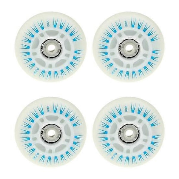 4 st 76/80mm LED Lysande Blinkande Inlines Rullskridskohjul