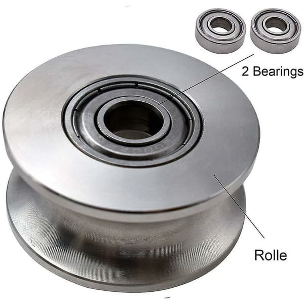 500 kg løfteskive – 2 lejer – 48 mm diameter – Rustfrit stål – 360° rotation for effektiv løft