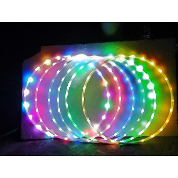 90 cm Led-bøyle, fargerik strobing og skiftende bøyle Light Up Led Dancing Hoops Kompatibel med K,led Light Luminous Hula Hoop, Luminous Toy, Col