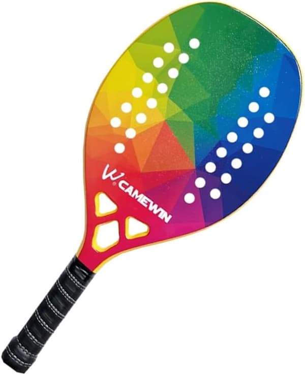 Färgglatt strandtennisracket med ventilerade hål