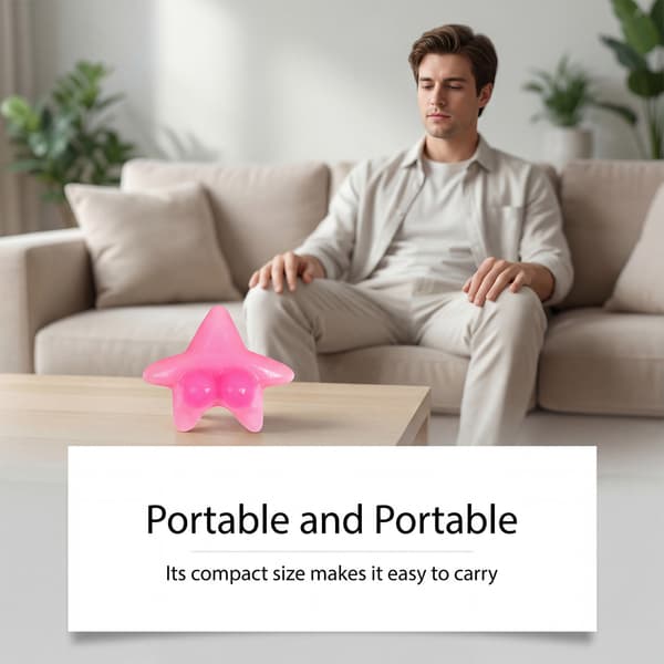 3-pack rosa stjärnformade portabla massageverktyg